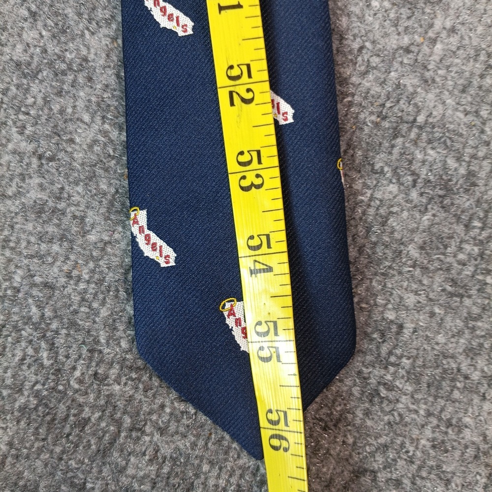 Vintage California Angels Neck Tie Mens One Size Blue MLB Baseball Cervantes 80s - Picture 4 of 4